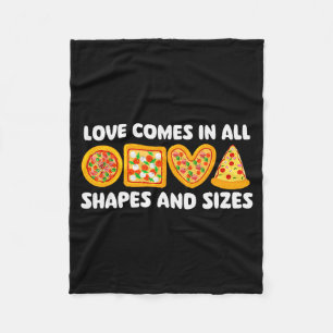 Love Comes In All Shapes And Sizes - Food Lover Zz Fleece Blanket