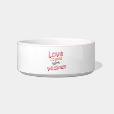 Love Comes with Whiskers Bowl