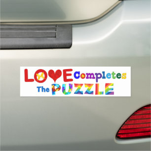 Love Completes the Puzzle Car Magnet