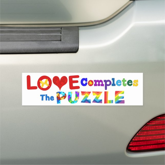 Love Completes the Puzzle Car Magnet (In Situ)