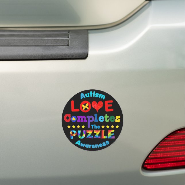 Love Completes the Puzzle Car Magnet (In Situ)