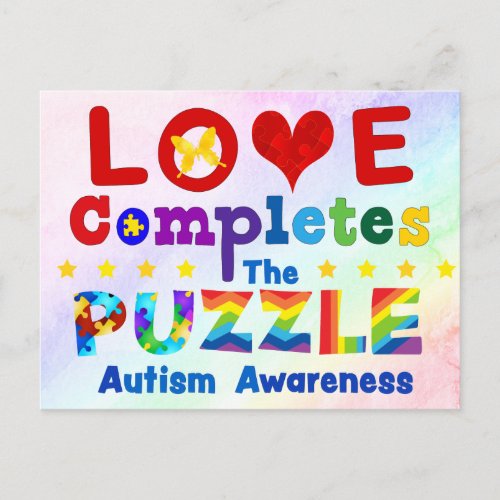 Love Completes the Puzzle Postcard
