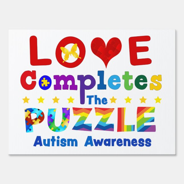 Love Completes the Puzzle Sign (Front)
