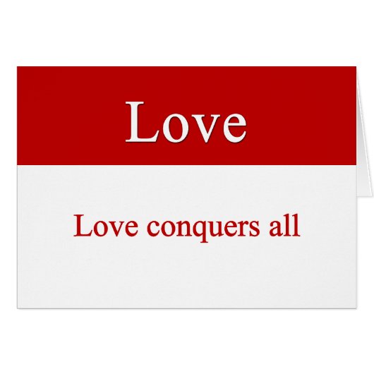 Love conquers all cards (Front Horizontal)
