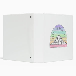 love conquers all dog rainbow basset hound 3 ring binder