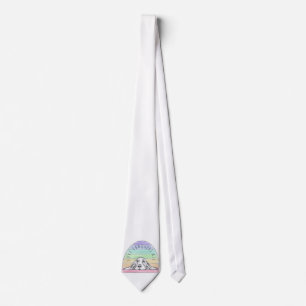 love conquers all dog rainbow basset hound neck tie