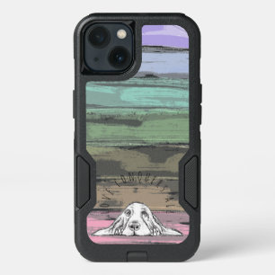 love conquers all dog rainbow basset hound iPhone 13 case