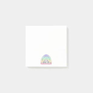 love conquers all dog rainbow basset hound post-it notes