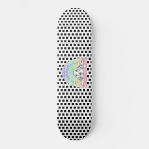 love conquers all dog rainbow basset hound skateboard