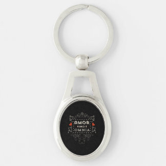 Love Conquers All - Latin Vintage Typography Keychain