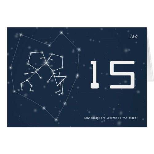 Love Constellation Table Number Card