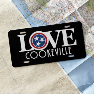 LOVE Cookeville Tennessee License Plate