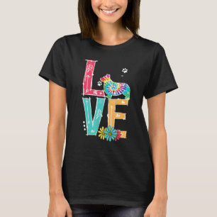 Love Corgi Tie Dye Rainbow Corgi T-Shirt