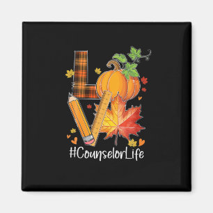 LOVE Counselor Life Fall Leaves Autumn Season Pump Magnet