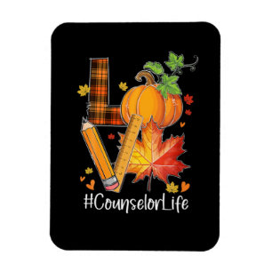 LOVE Counselor Life Fall Leaves Autumn Season Pump Magnet