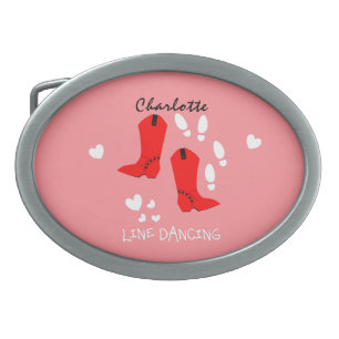 Love Country Line Dancing Belt Buckle