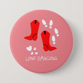 Love Country Line Dancing Button by Flissitations at Zazzle