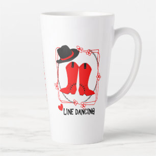 Love Country Line Dancing Cute Personalized Latte Mug