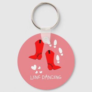 Love Country Line Dancing Keychain