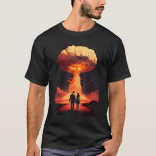 Love Couple in front of Atomic Bomb Explosion Mush T-Shirt