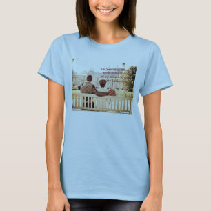 Love couple Light blue color T-shirt for Women
