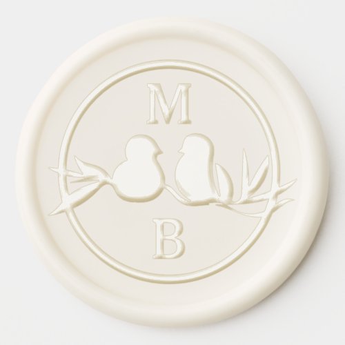 Love Couple Monogram Wedding Wax Seal Sticker