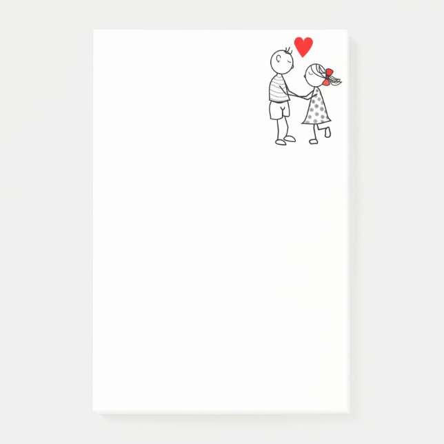 Love Couple Post-it® Notes - Customizable (Front)
