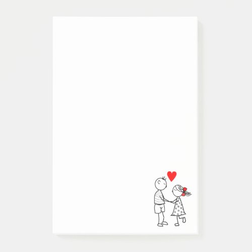 Love Couple Romantic Your Text Name Post_it Notes