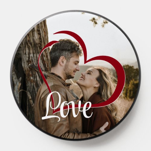 Love Couples Family Heart Modern Script PopSocket