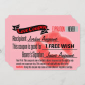 Love Coupon for FREE WISH (Front/Back)