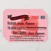 Love Coupon for Weekend Getaway (Front/Back)