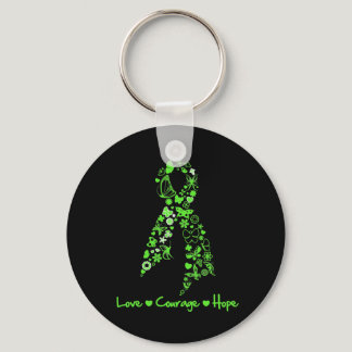 Love Courage Hope Butterfly - Non-Hodgkins Lymphom Keychain