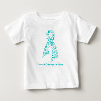 Love Courage Hope Butterfly - Ovarian Cancer Baby T-Shirt