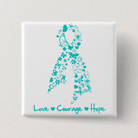 Love Courage Hope Butterfly - Ovarian Cancer