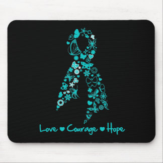 Love Courage Hope Butterfly - Ovarian Cancer Mouse Pad