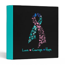 Love Courage Hope Butterfly -  Thyroid Cancer Binder