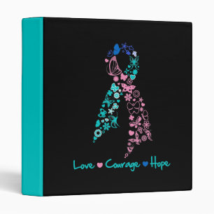 Love Courage Hope Butterfly - Thyroid Cancer Binder