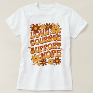 Love Courage Support Hope Leukemia Support T-Shirt