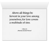 Love covers a multitude of sins 1 Peter 4:8 (2) Cards (Inside Horizontal (Bottom))