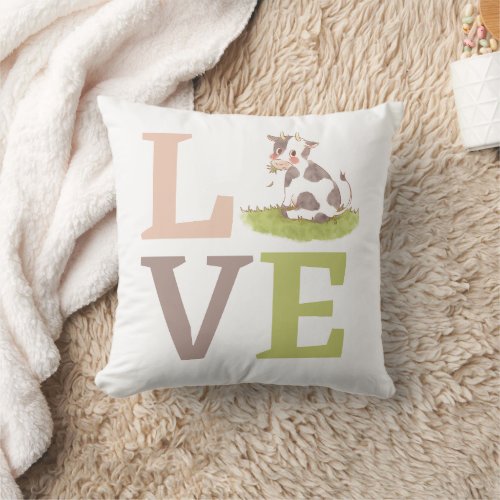 Love cows_throw pillow throw pillow