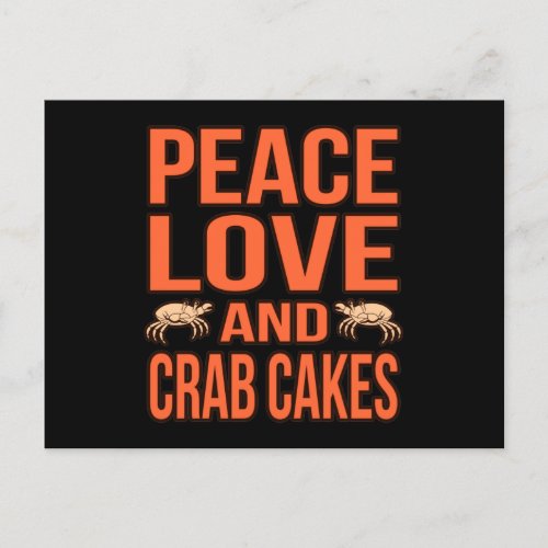 Love Crab Cakes Seafood Crabbing Crabs Lobster Sea Postcard