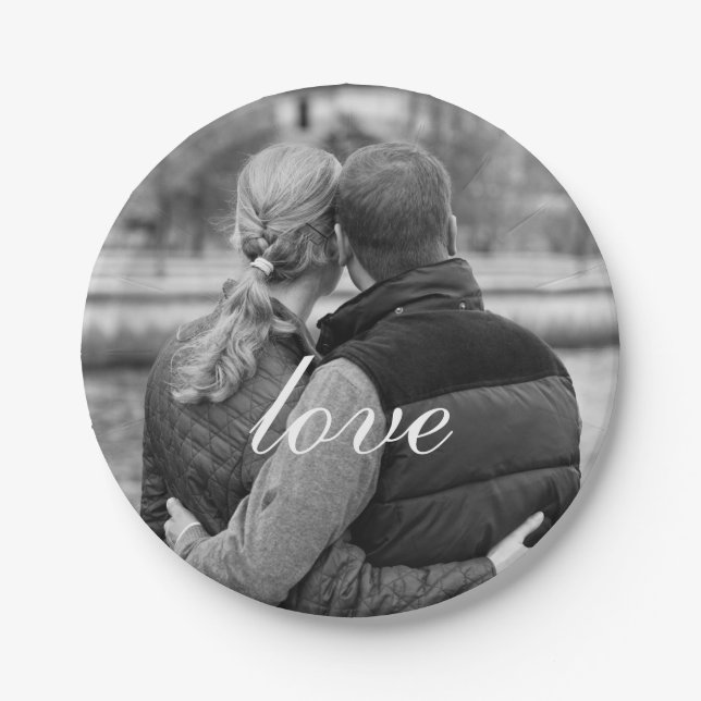 Love Create your own photography Paper Plates (Front)
