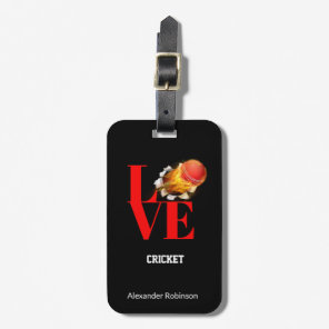 Love Cricket Personalized Sports    Luggage Tag