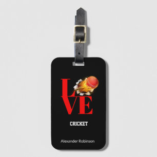 Love Cricket Personalized Sports Luggage Tag