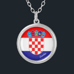 Love Croatia & Croatian Flag fashion / sports fans Silver Plated Necklace<br><div class="desc">Necklace (fashion): Croatia,  Emblem & Croatian Flag fashion design - love my country,  travel,  holiday,  country patriots / sports fans</div>