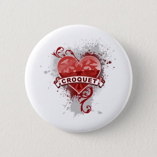 Love Croquet Button