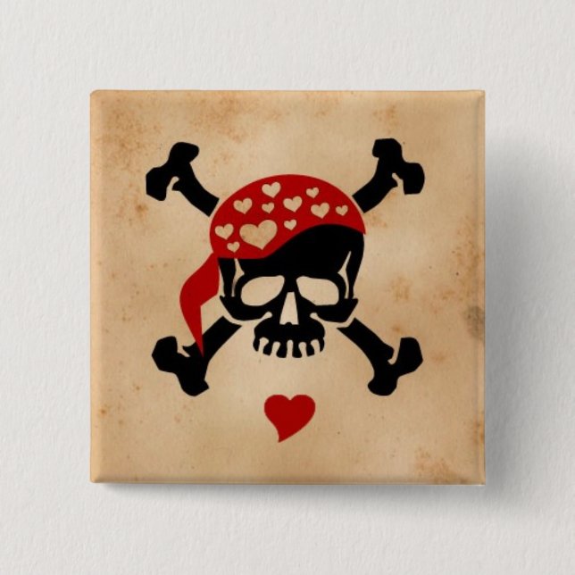 Love & Crossbones Button (Front)