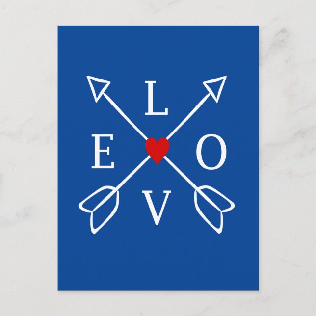 Love Crossed Arrows Postcard (Front)