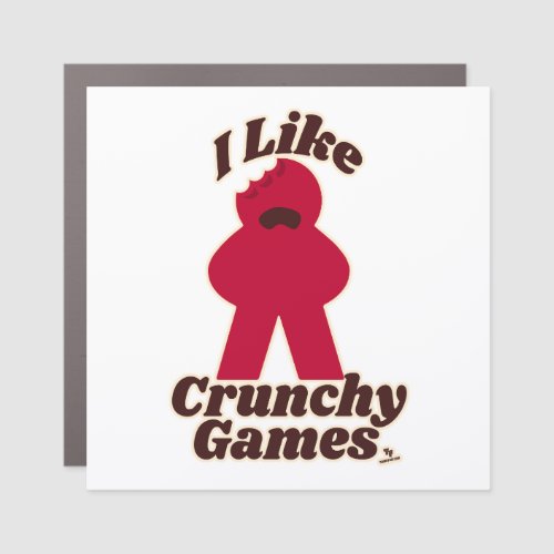 Love Crunchy Games Meeple Fun Logo Car Magnet