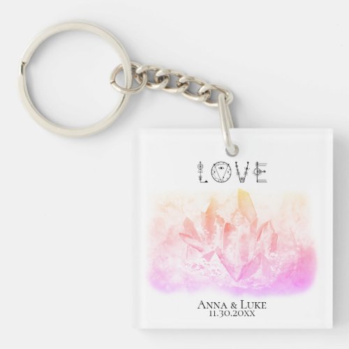 *~* &quot;LOVE&quot;  Crystals Events  SWAG Weddings Keychain